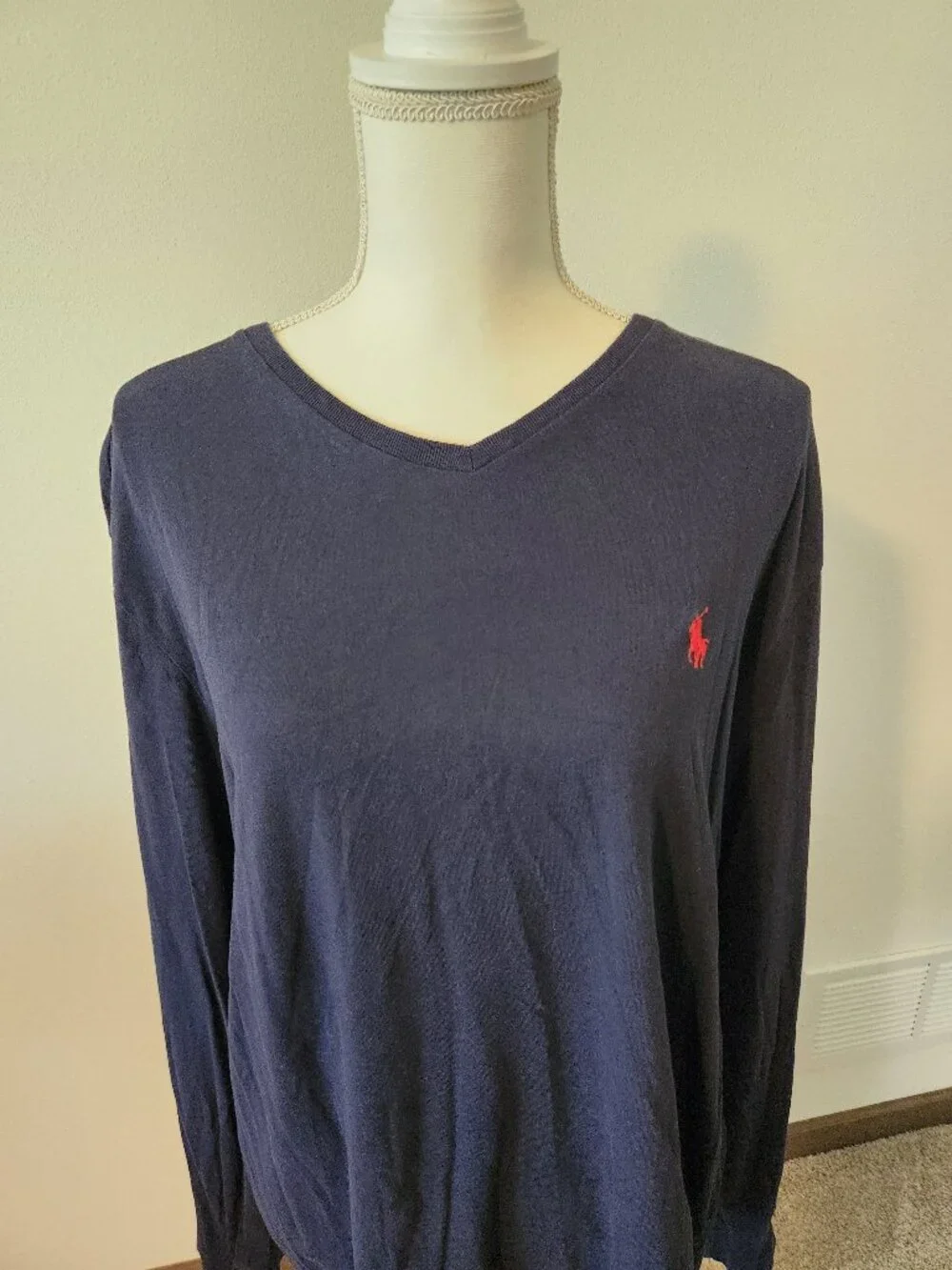 Men's Ralph Lauren Polo, V-Neck, Long Sleeve T-Shirt